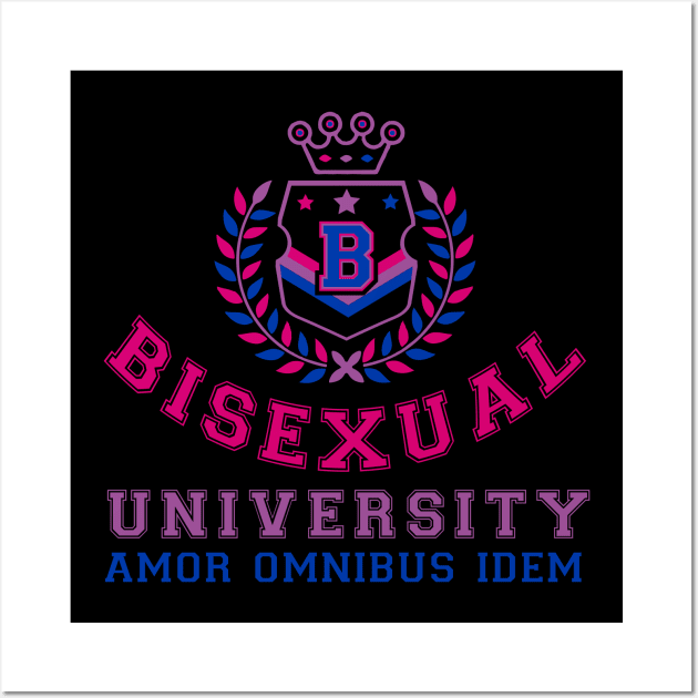 Bisexual University when you play for both teams you always win Wall Art by remerasnerds